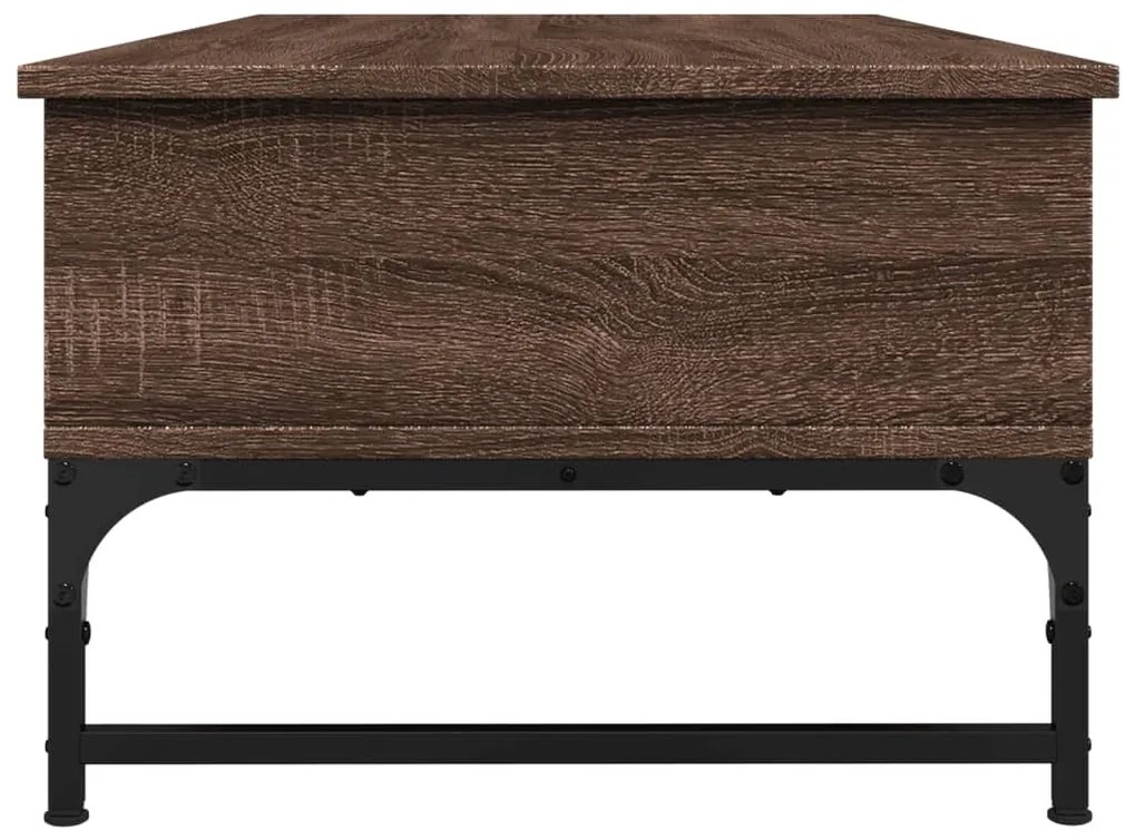 Mesa centro 100x50x35 cm deriv. madeira/metal carvalho castanho