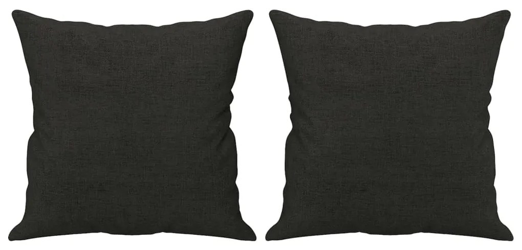 4 pcs conjunto de sofás com almofadas tecido preto