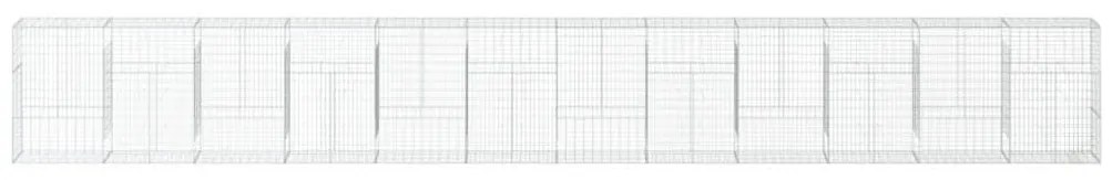 Cesto gabião com cobertura 1200x50x150 cm ferro galvanizado