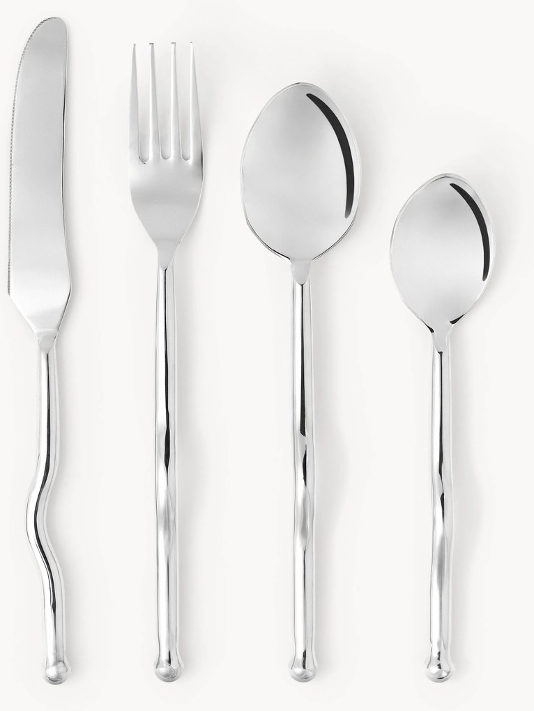 Conjunto de talheres em aço inoxidável Juno, 1 pessoa, conjunto de 4
