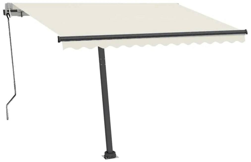 Toldo automático com LED e sensor de vento 300x250 cm creme