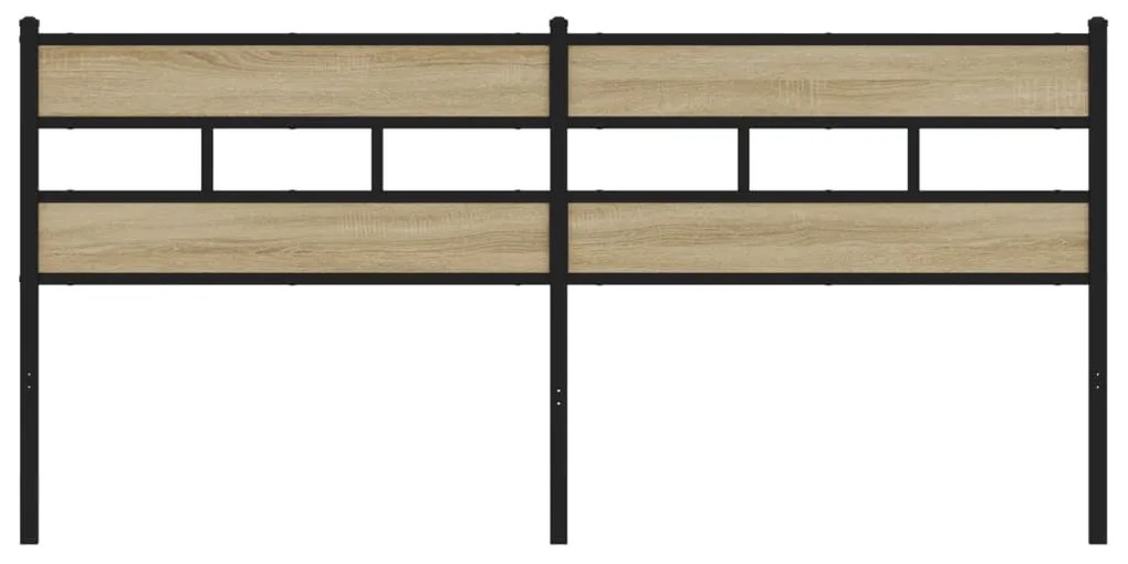Cabeceira de cama 200cm derivados madeira/ferro carvalho sonoma