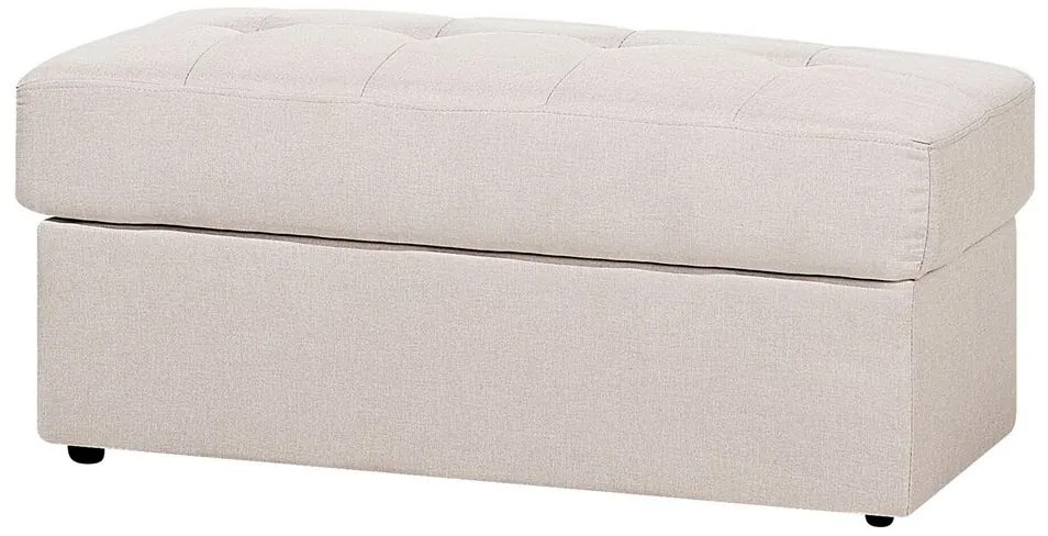 Sofá-cama de 3 lugares em tecido creme com repousa-pés  FALSTER Beliani