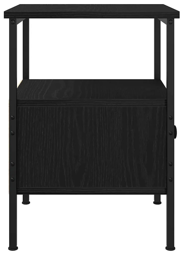 Criado-mudo vidaXL Preto Carvalho 34x36x50 cm Madeira de engenharia e