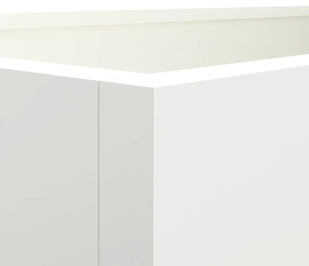 Vaso/floreira 62x30x29 cm aço laminado a frio branco