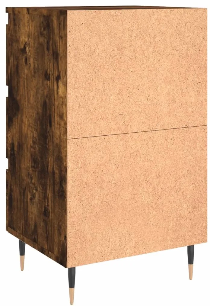 Mesa cabeceira 40x35x69 cm derivados de madeira carvalho fumado