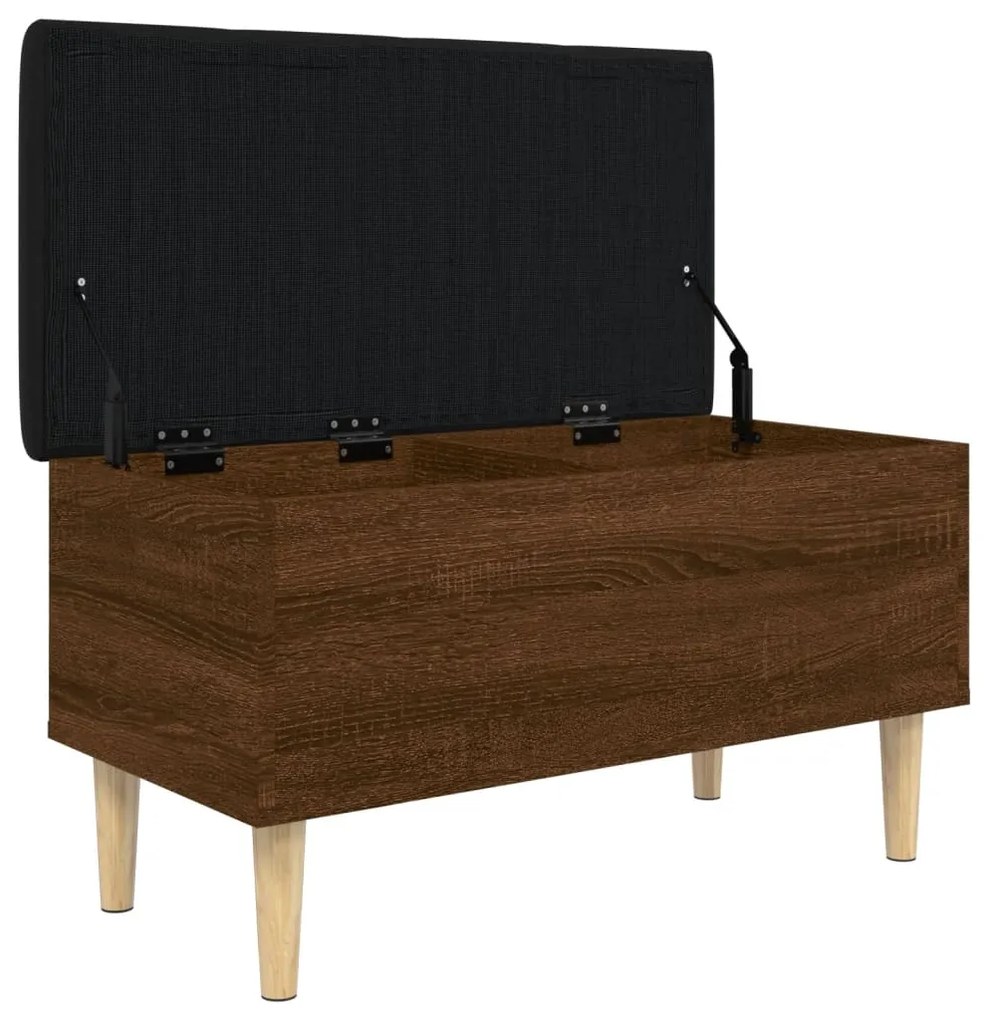 Banco arrumação 82x42x46 cm derivados madeira carvalho castanho