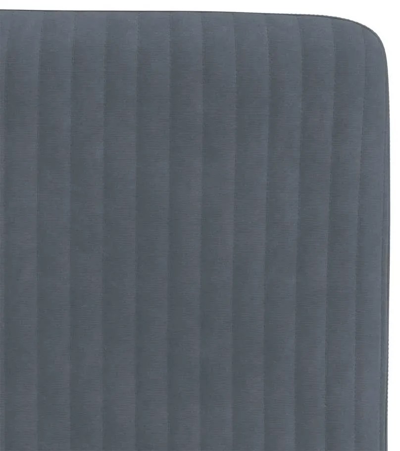 Cadeiras de jantar 2 pcs veludo cinzento-escuro
