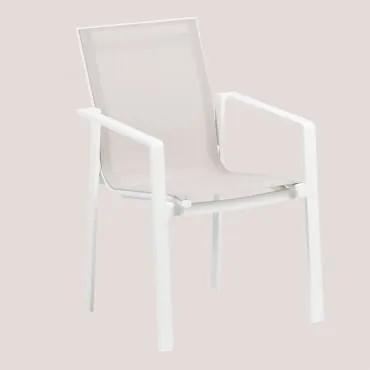 Pack 2 cadeiras de jardim em alumínio Eika Branco - Sklum