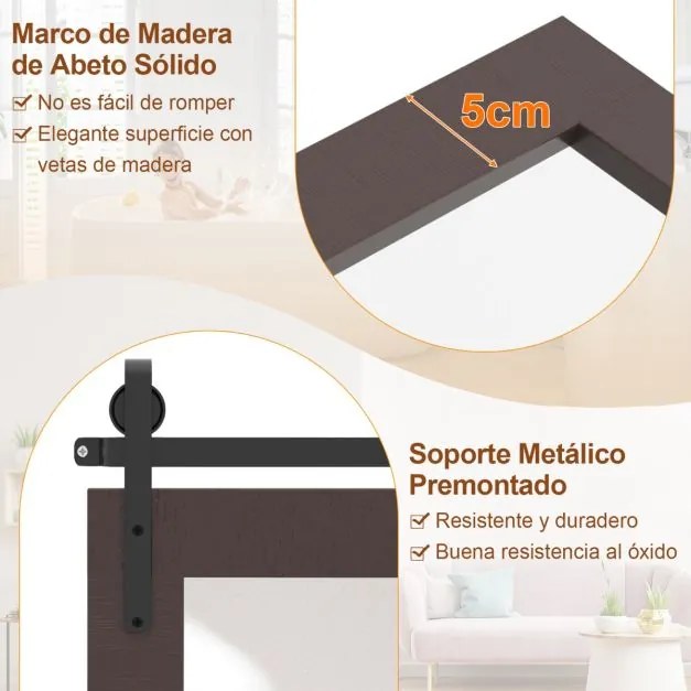 Espelho decorativo retangular 100 x 66 cm  com moldura em madeira de abeto e vidro de alta definição para casa de banho ou quarto Cor Nogueira