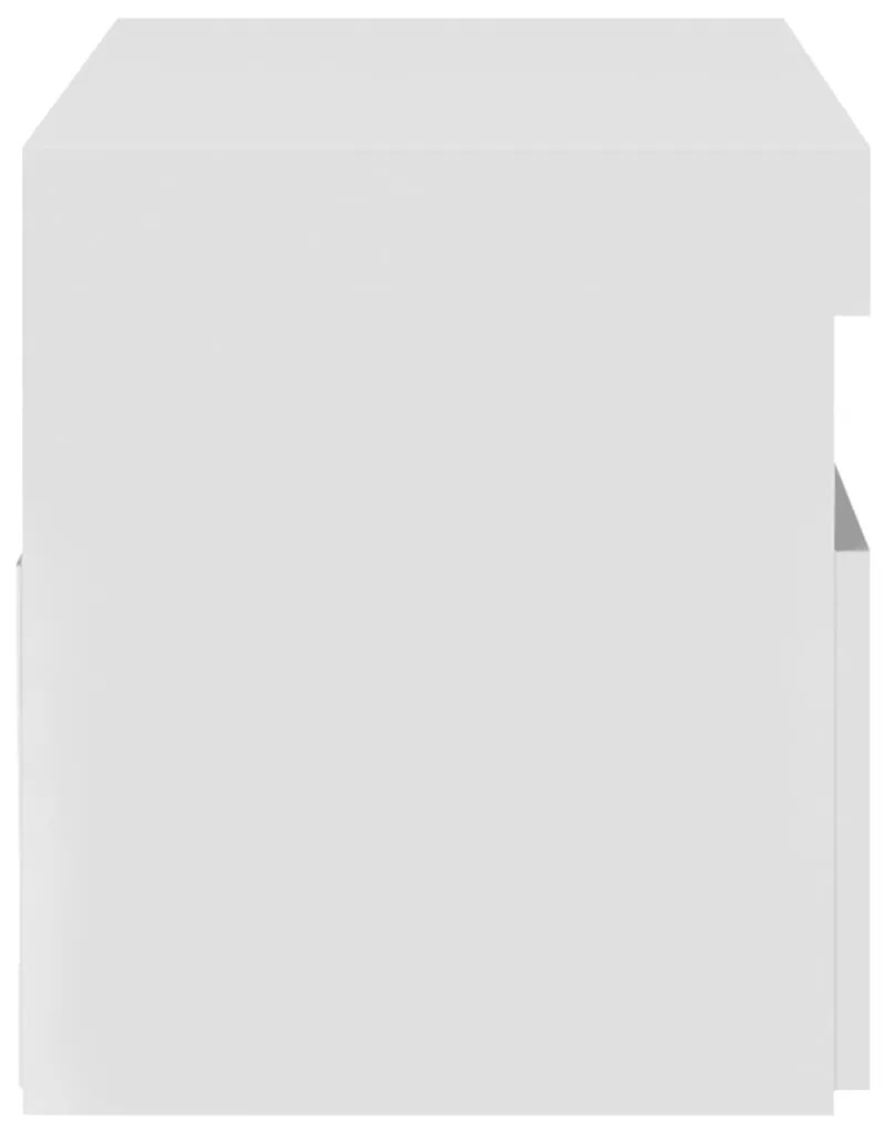 Móvel de TV com luzes LED 75x35x40 cm branco
