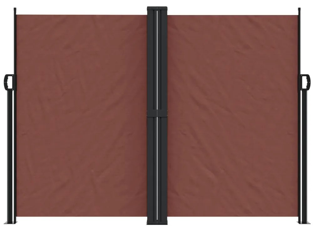 Toldo lateral retrátil 180x600 cm castanho