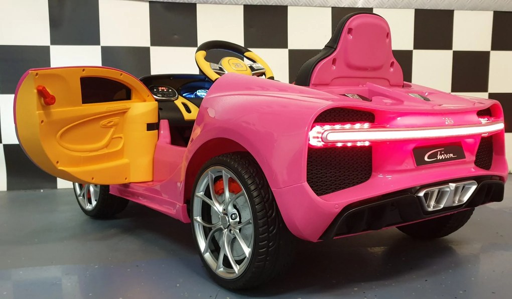 Carro Bateria infantil Bugatti Chiron rosa 12 volts