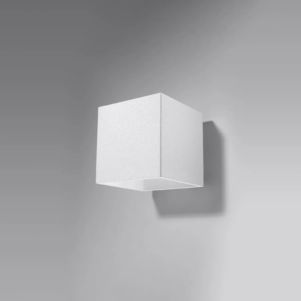 Aplique Candeeiro de parede Aluminio QUAD 1 Lampâda Branco