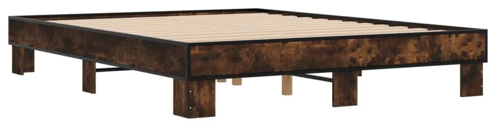 Estrutura de cama 150x200 cm derivados madeira/metal