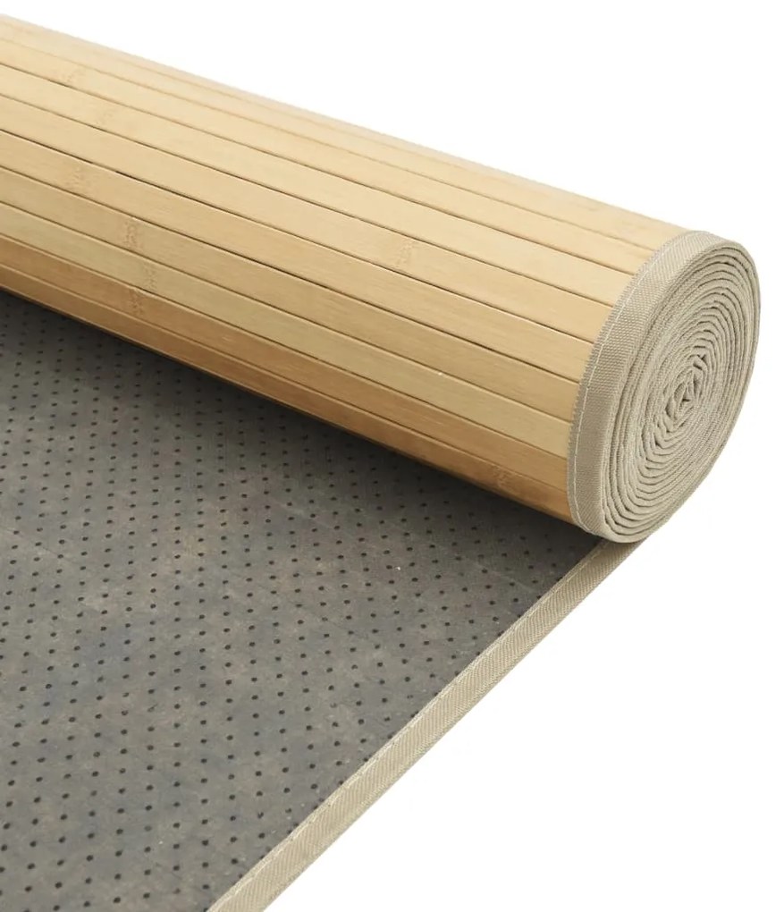Tapete retangular 70x1000 cm bambu cor natural clara