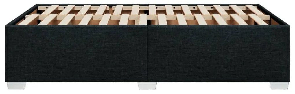 Estrutura de cama sem colchão 120x200 cm tecido preto