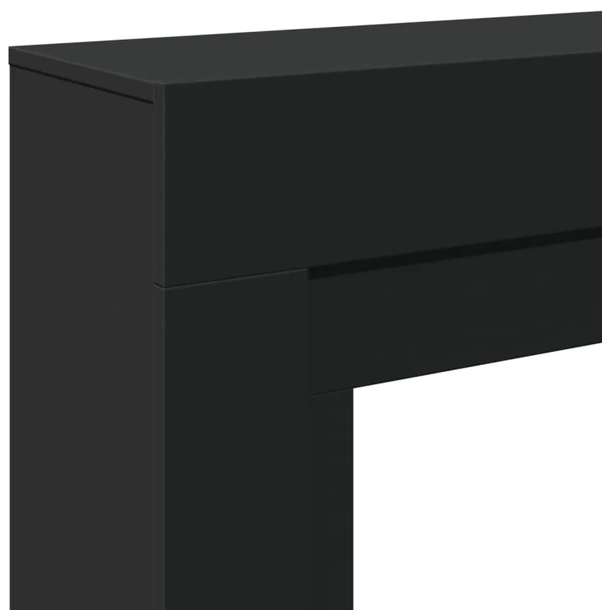 Cornija de lareira 100x30x87,5 cm derivados de madeira preto