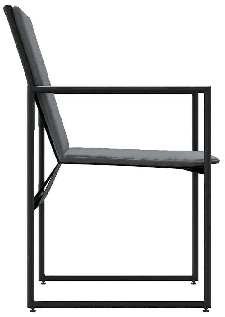 Cadeiras de Jardim com Almofadas 4 pcs Preto Textilene