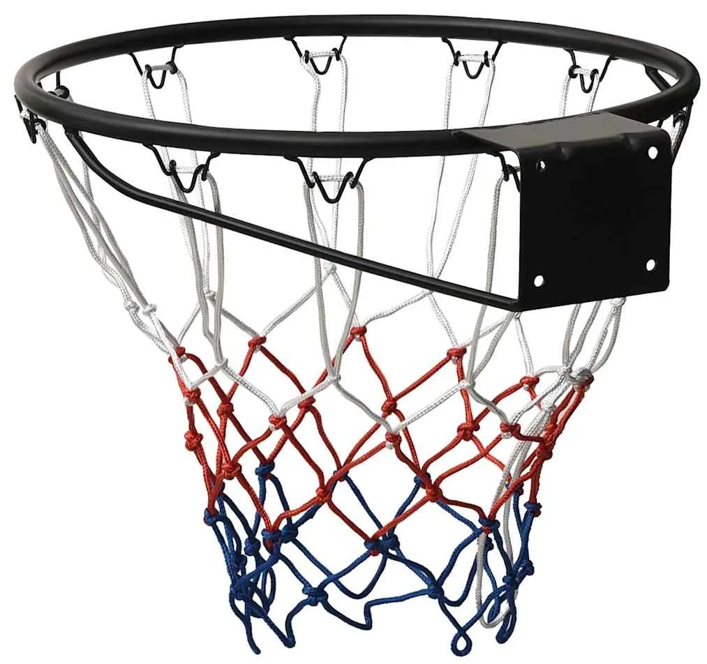 Cesto de basquetebol 45 cm aço preto