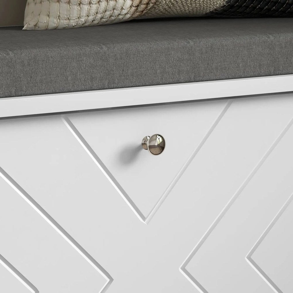 Banco Sapateira – Løvik – 80x26x44,5 cm – Branco