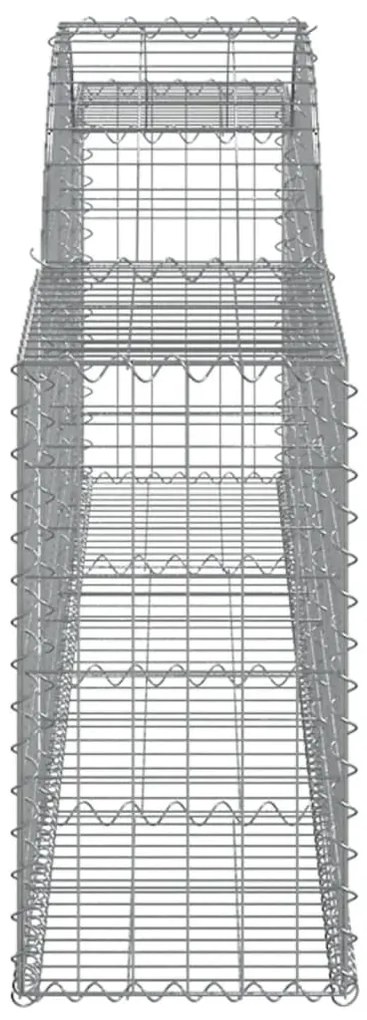 Cestos gabião arqueados 8 pcs 300x30x60/80 cm ferro galvanizado