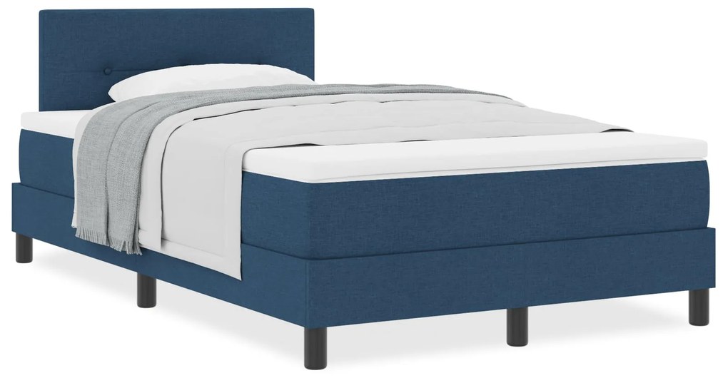 Cama Box com Colchão Azul 120x200 cm Tecido