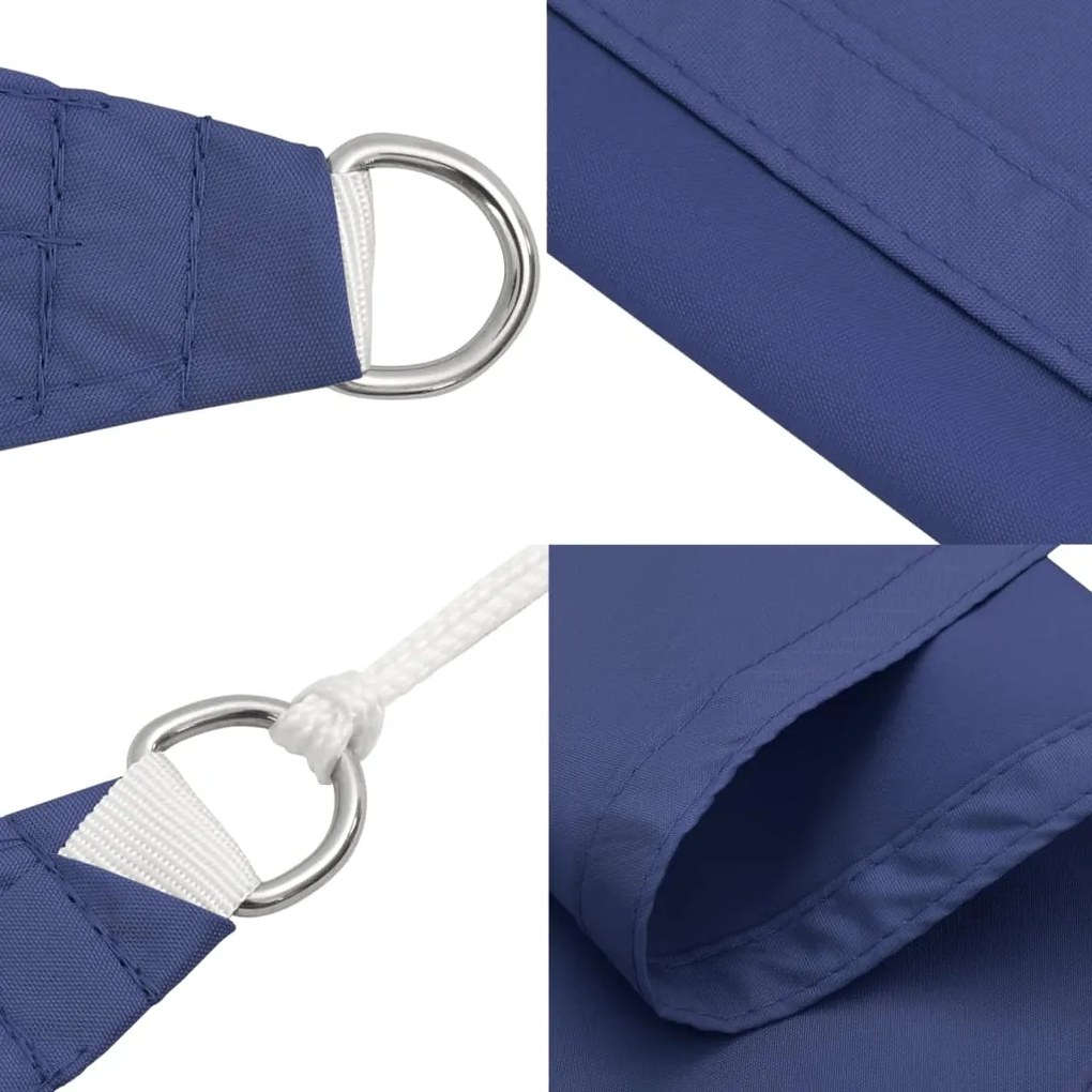 Para-sol estilo vela tecido oxford triangular 5x5x5 m azul