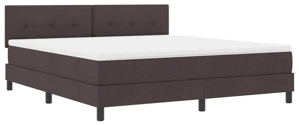 Cama Box Spring com Colchão Cinza Escuro 180x200 cm Tecido