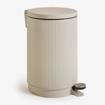 Cubo De Lixo Com Tampa E Pedal Midler Gardénia Branco & 20 L - Sklum