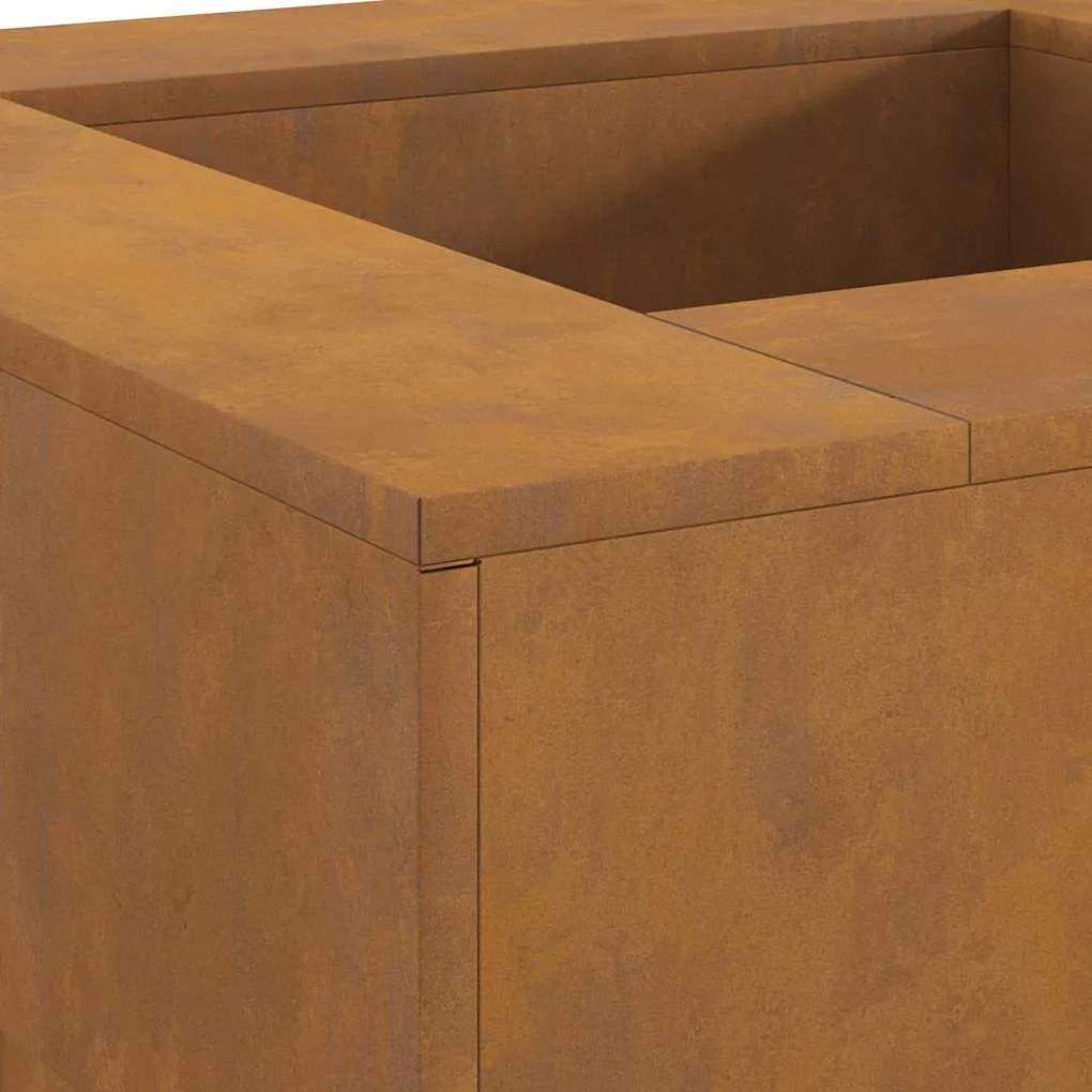 Fogueira Quadrada vidaXL 80x80x40 cm em Aço Envelhecido