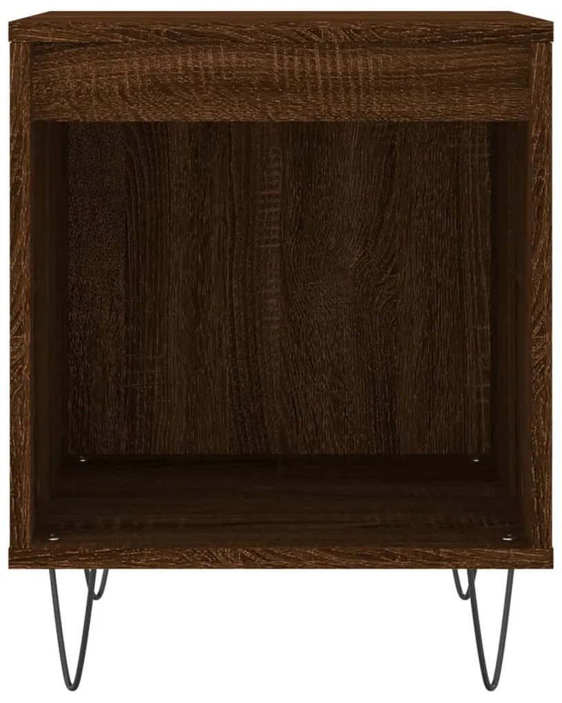 Mesa cabeceira 40x35x50 cm derivados madeira carvalho castanho