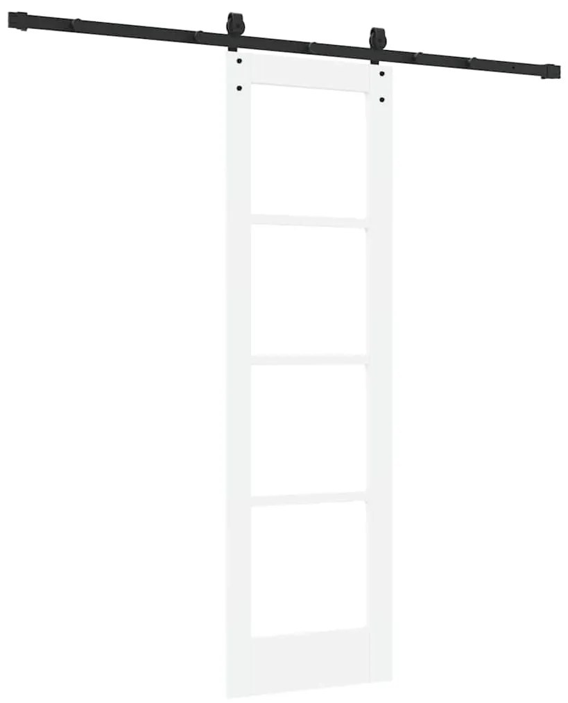 Porta Deslizante vidaXL com Conjunto de Hardware Branca 61x198,5 cm Ma