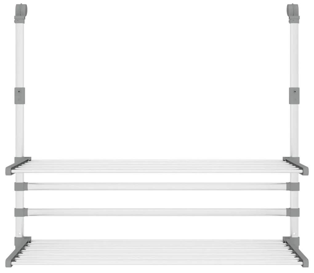 Estendal para varanda 89x25x(60-95) cm alumínio