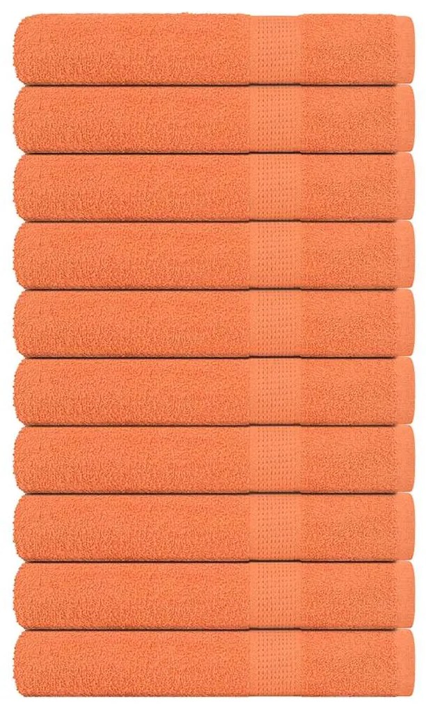 vidaXL Toalhas de sauna FROGN 10 pcs 80x200 cm 360 g/m² laranja