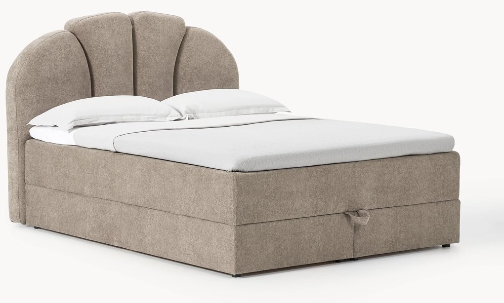 Cama boxspring com arrumação Romia