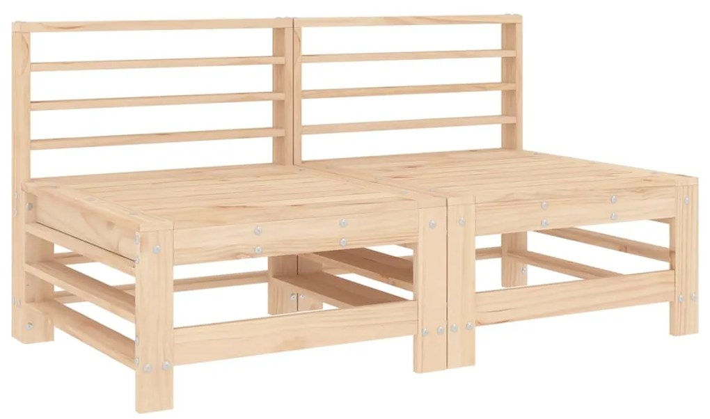 6 pcs conjunto lounge de jardim pinho maciço