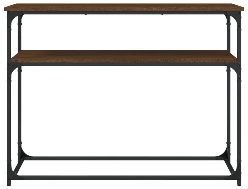 Mesa consola 100x35,5x75 cm derivados madeira carvalho castanho