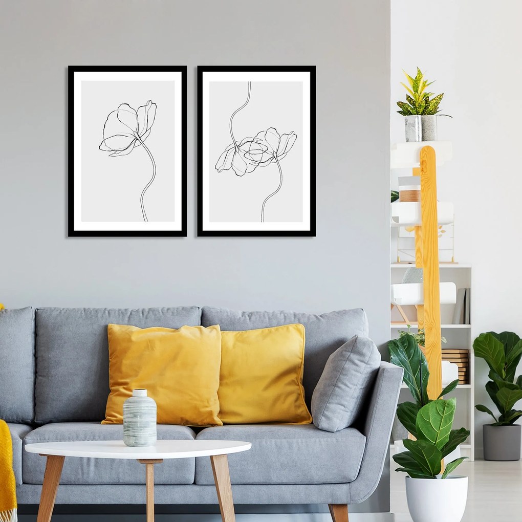 Pintura Decorativa em MDF com Moldura 2Psctcız-008 – Multicolor – 36 x