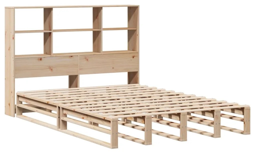 Cama com estante sem colchão 135x190 cm madeira maciça