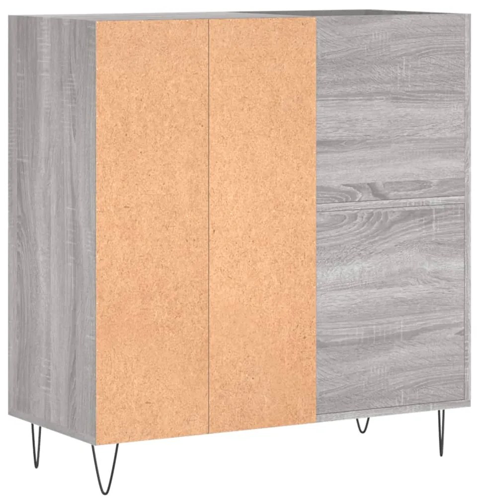Armário p/ discos 84,5x38x89 cm derivados madeira cinza sonoma