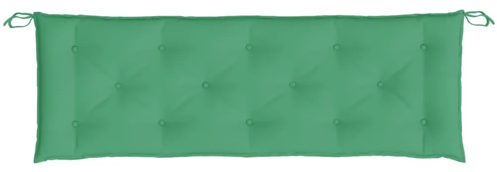 Almofadões banco jardim 2 pcs 150x50x7cm tecido oxford verde