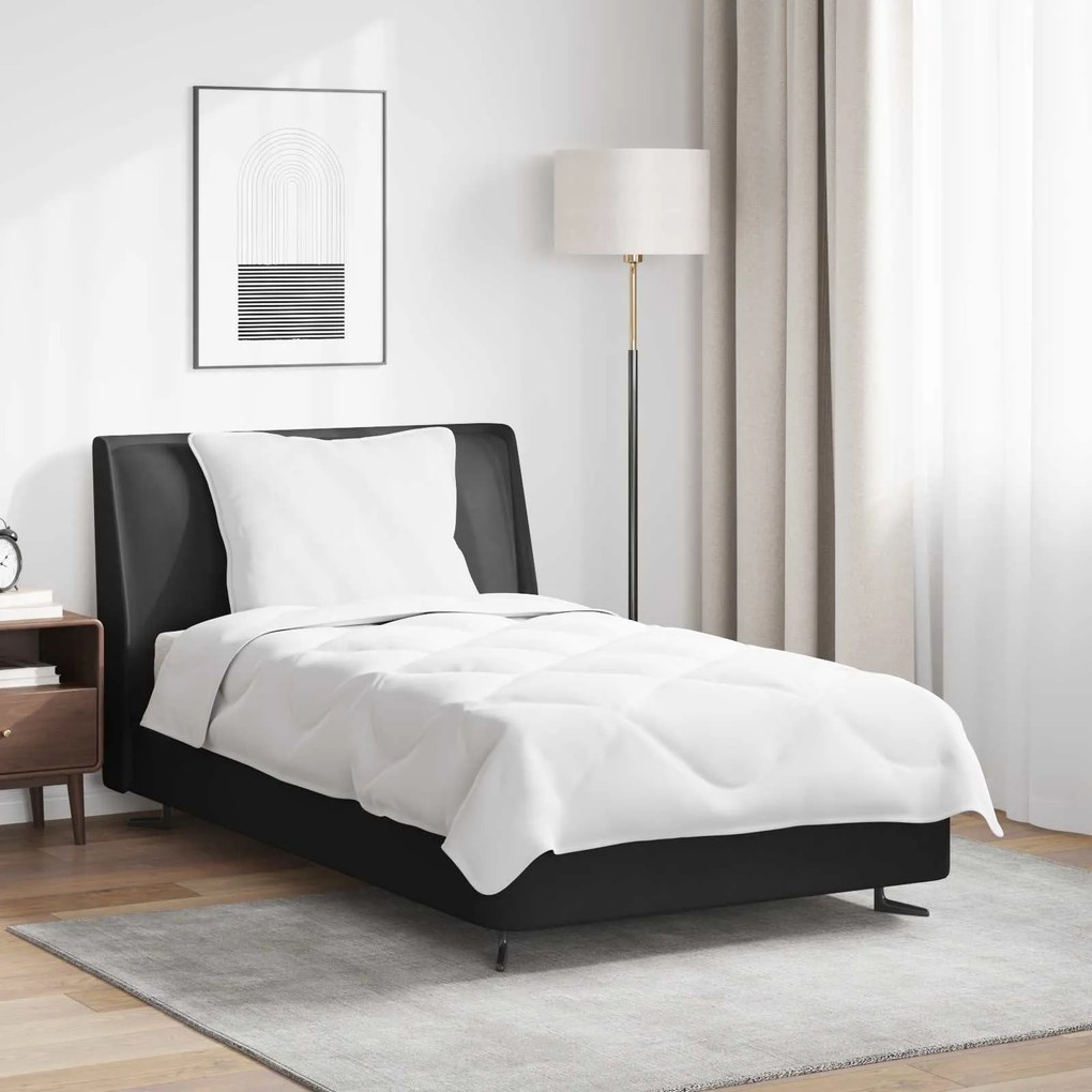 vidaXL Edredom de Verão Simples 2 pcs Branco Microfibra