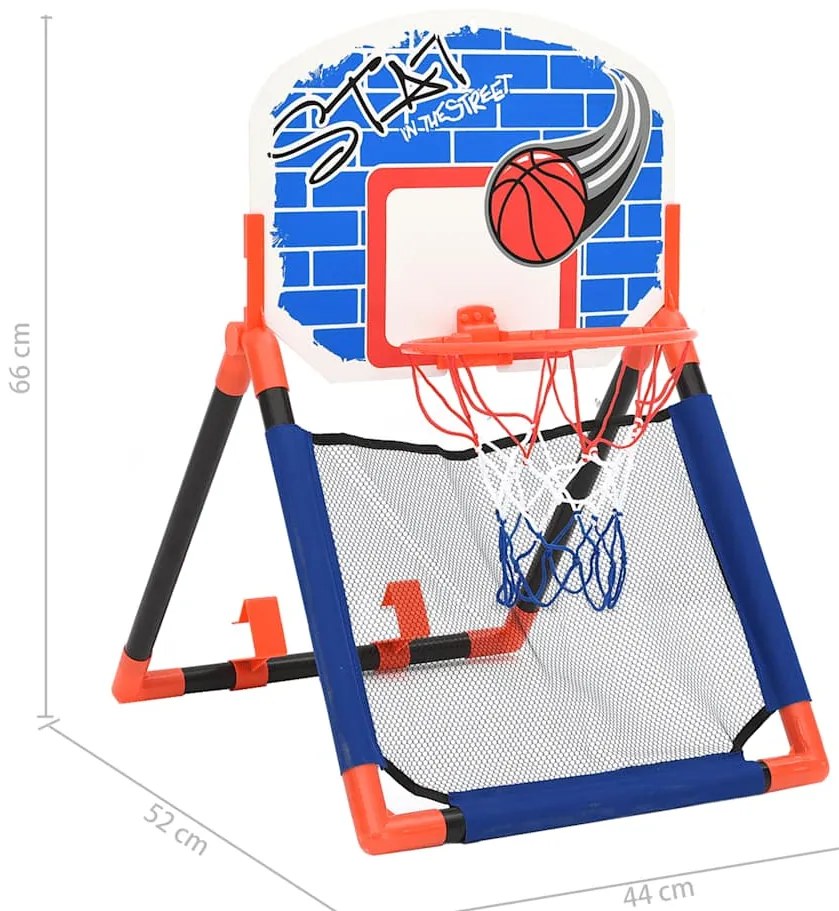 Conjunto de basquetebol multifuncional infantil piso e parede