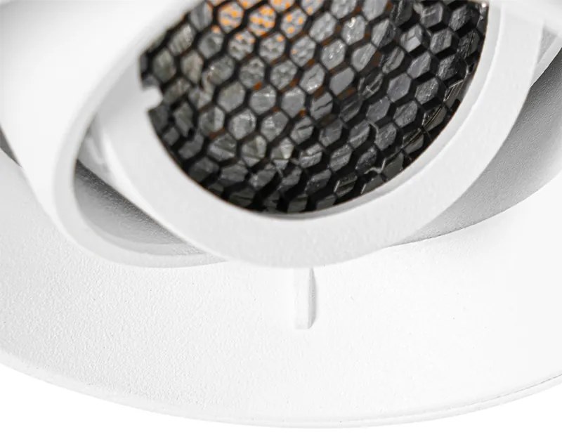Foco embutido moderno branco GU10 redondo sem moldura - Oneon Honey Moderno