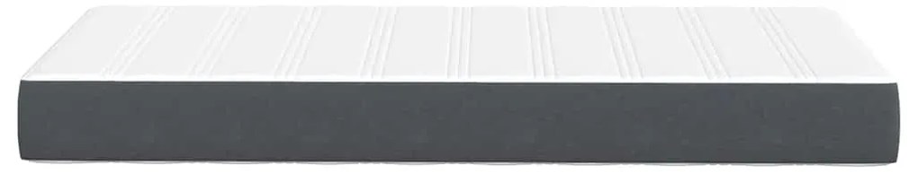 Colchão de Molas Pocket vidaXL Cinza Escuro Médio 90x190x20 cm Tecido