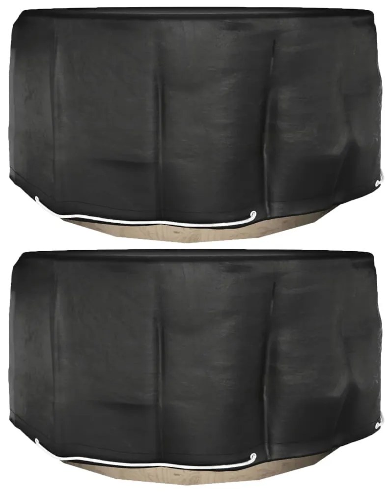 3155353 vidaXL Capas p/ mobília de jardim 2 pcs c/ 10 ilhós Ø230x90 cm redondo