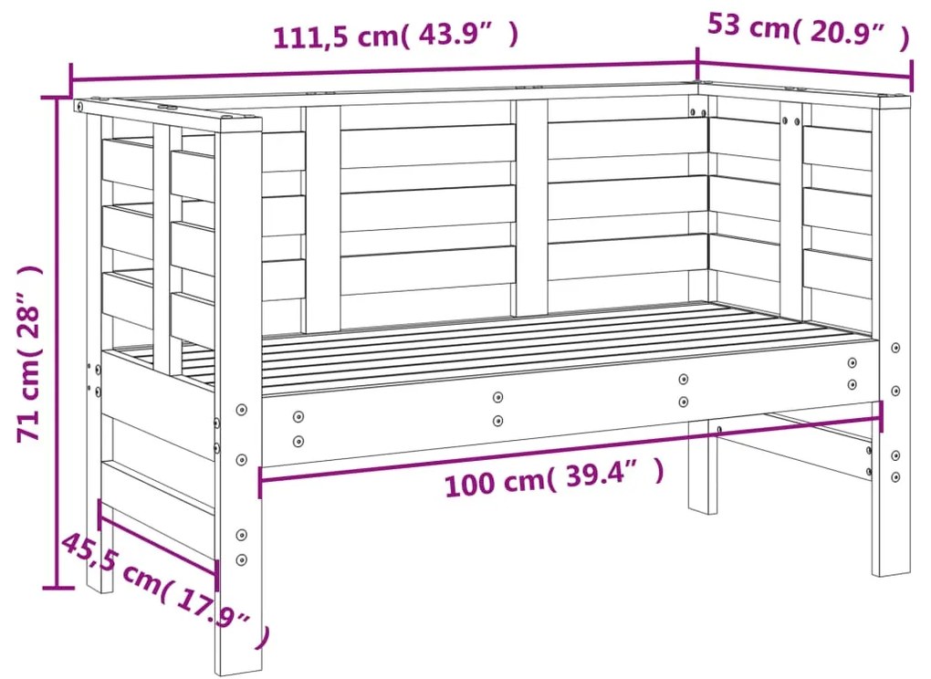 3 pcs conjunto lounge de jardim madeira de douglas maciça