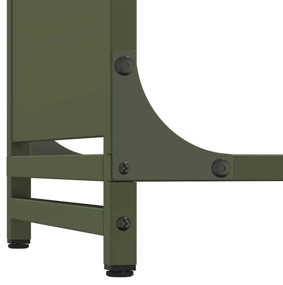 Suporte para lenha aço laminado a frio verde azeitona