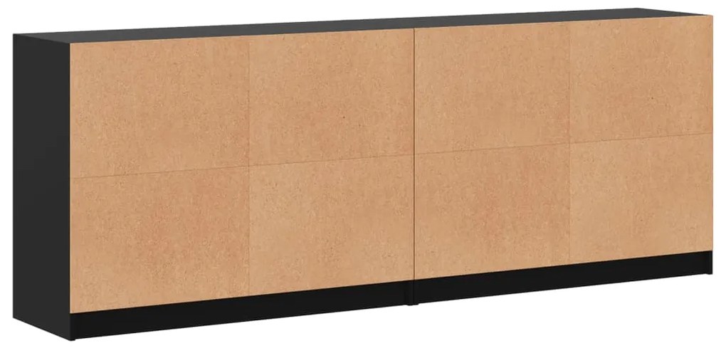 Estante c/ portas 204x37x75 cm derivados de madeira preto